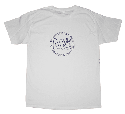 Material Eyez Tupac White Tee Black Logo