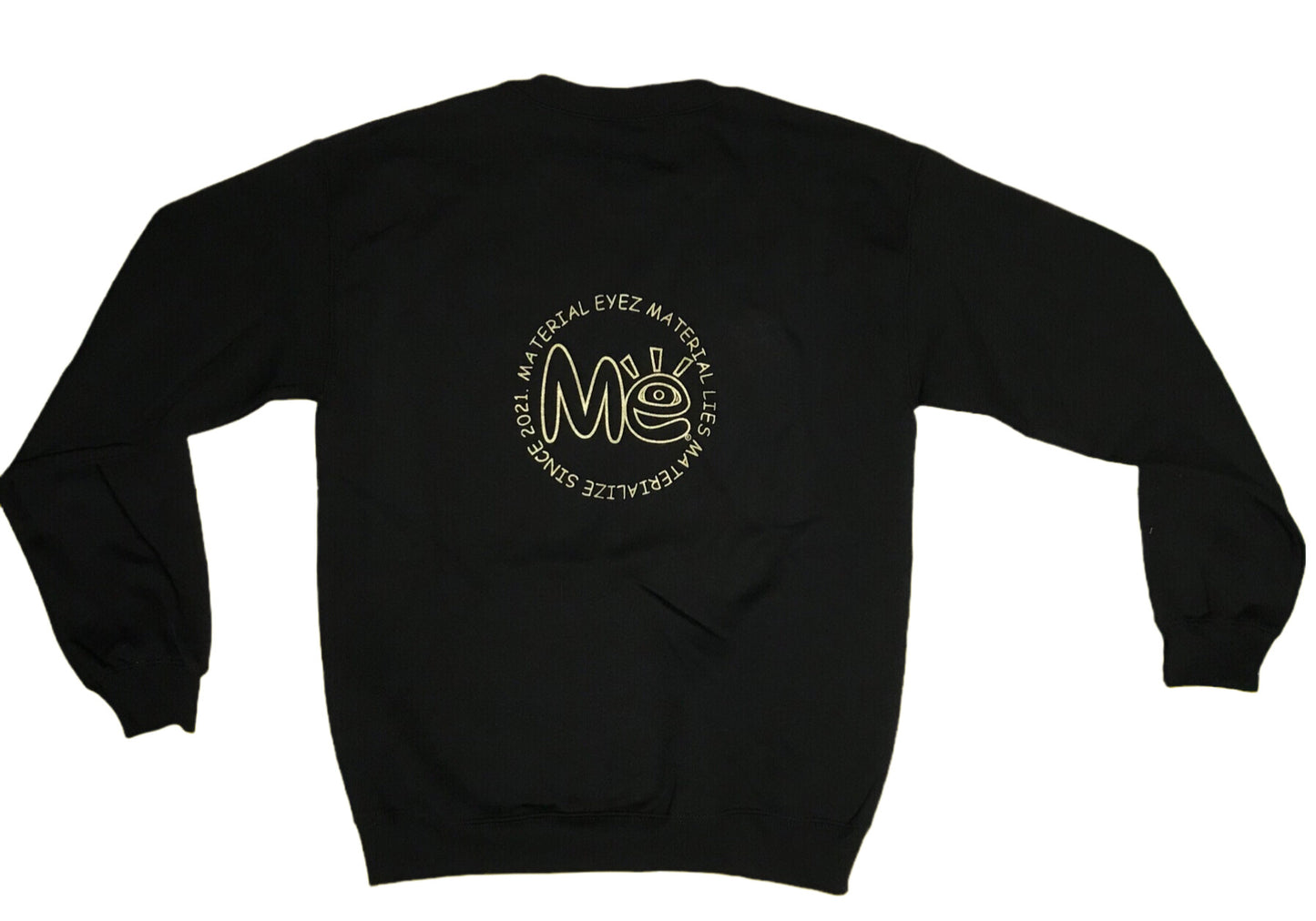 Material Eyez Third Eye Black Sweatshirt Gold Logo