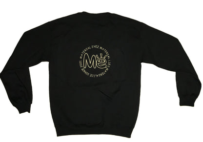 Material Eyez Third Eye Black Sweatshirt Gold Logo