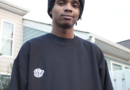 Material Eyez Third Eye Black Sweatshirt Gold Logo