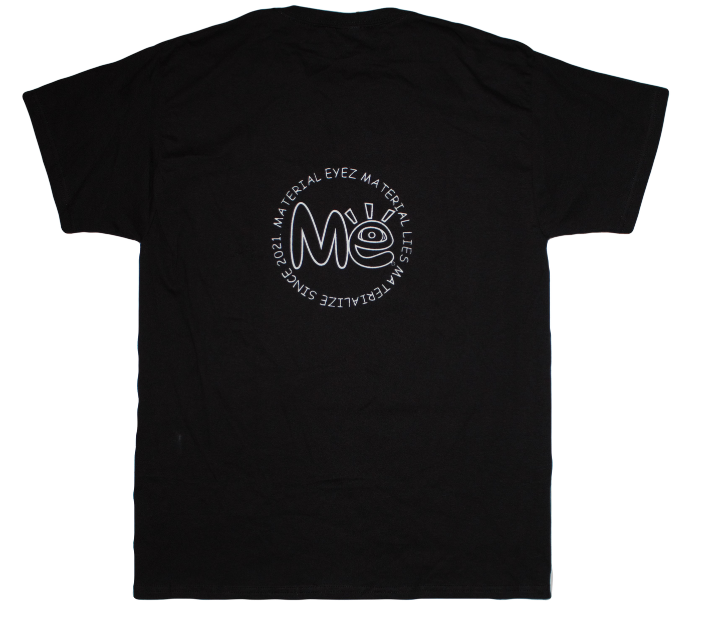 Material Eyez Tupac Black Tee White Logo