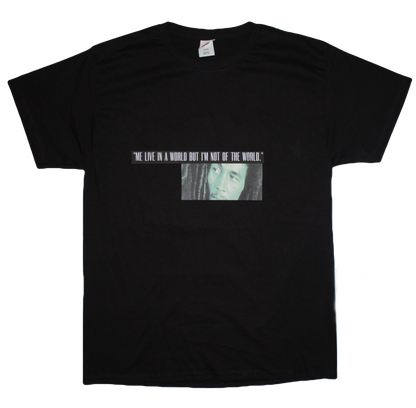 Material Eyez Bob Marley Black Tee White Logo