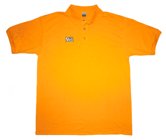 Material Eyez Yellow Short Sleeve Polo Black Font