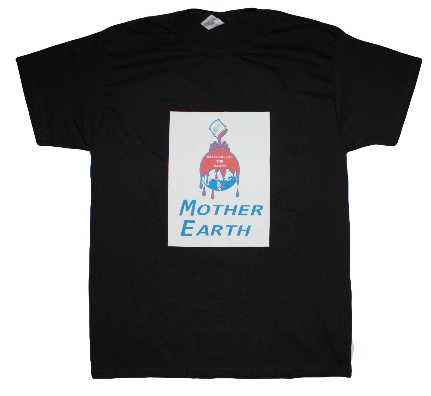 Material Eyez Mother Earth Black Tee White Logo