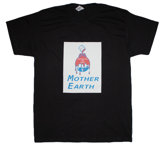 Material Eyez Mother Earth Black Tee White Logo