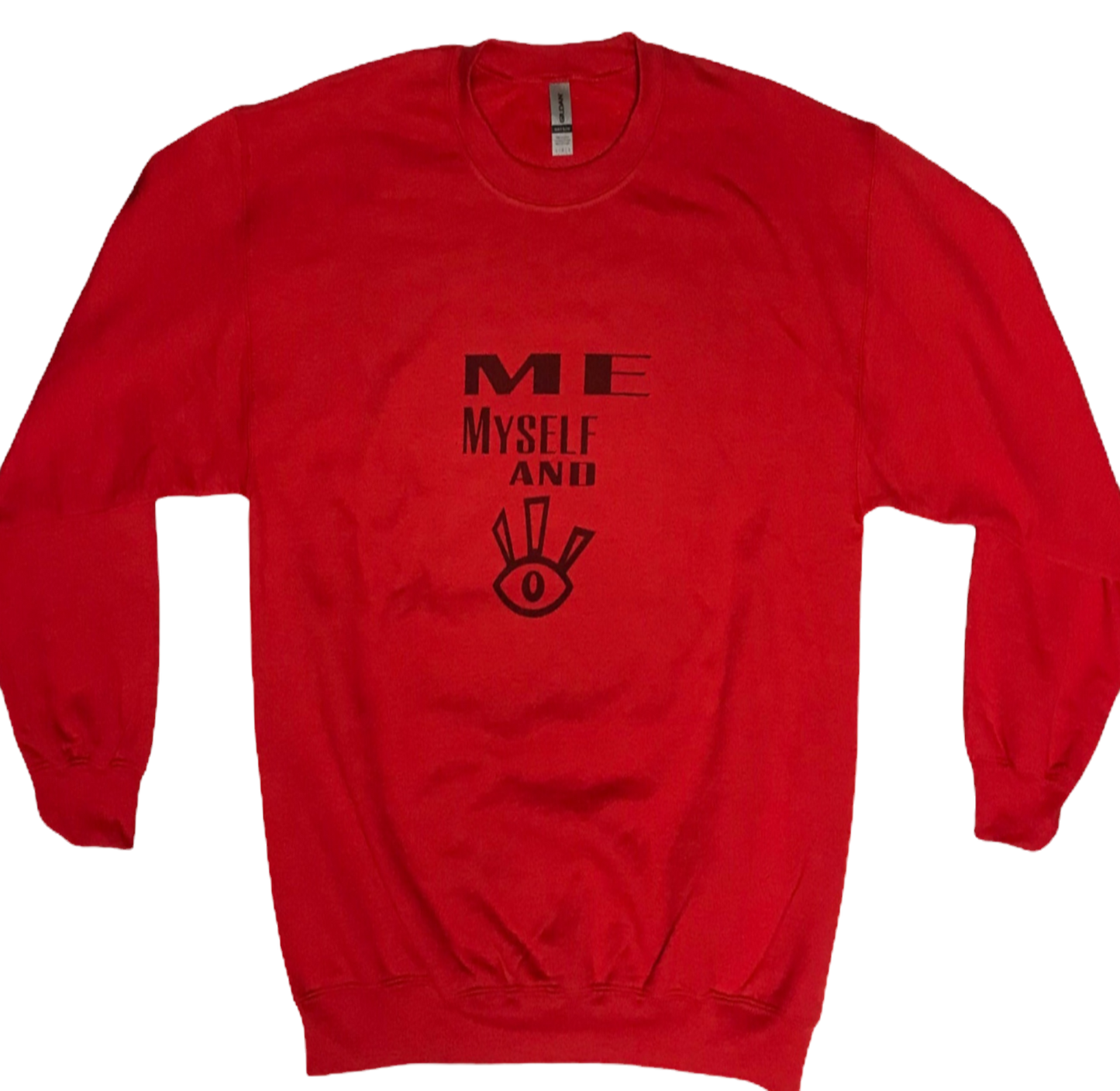 Material Eyez Red Sweatshirt Silver Logo