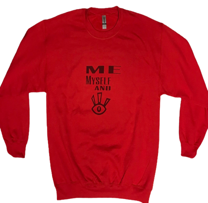Material Eyez Red Sweatshirt Silver Logo