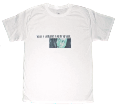 Material Eyez Bob Marley White Tee Black Logo