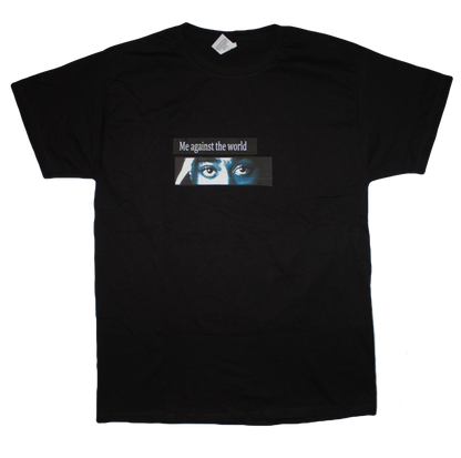 Material Eyez Tupac Black Tee White Logo