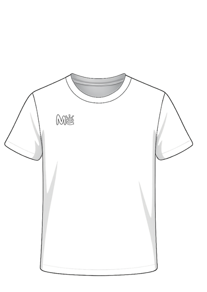 Material Eyez White Short Sleeve Polo Black Font