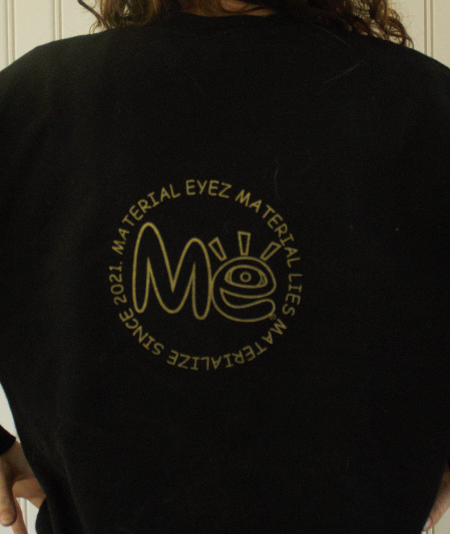 Material Eyez Third Eye Black Sweatshirt Gold Logo